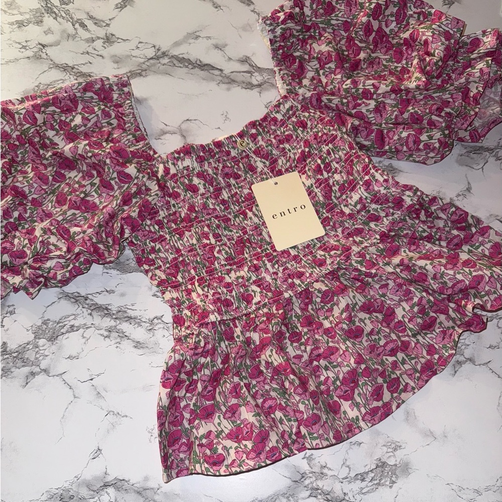 Floral Peplum Top